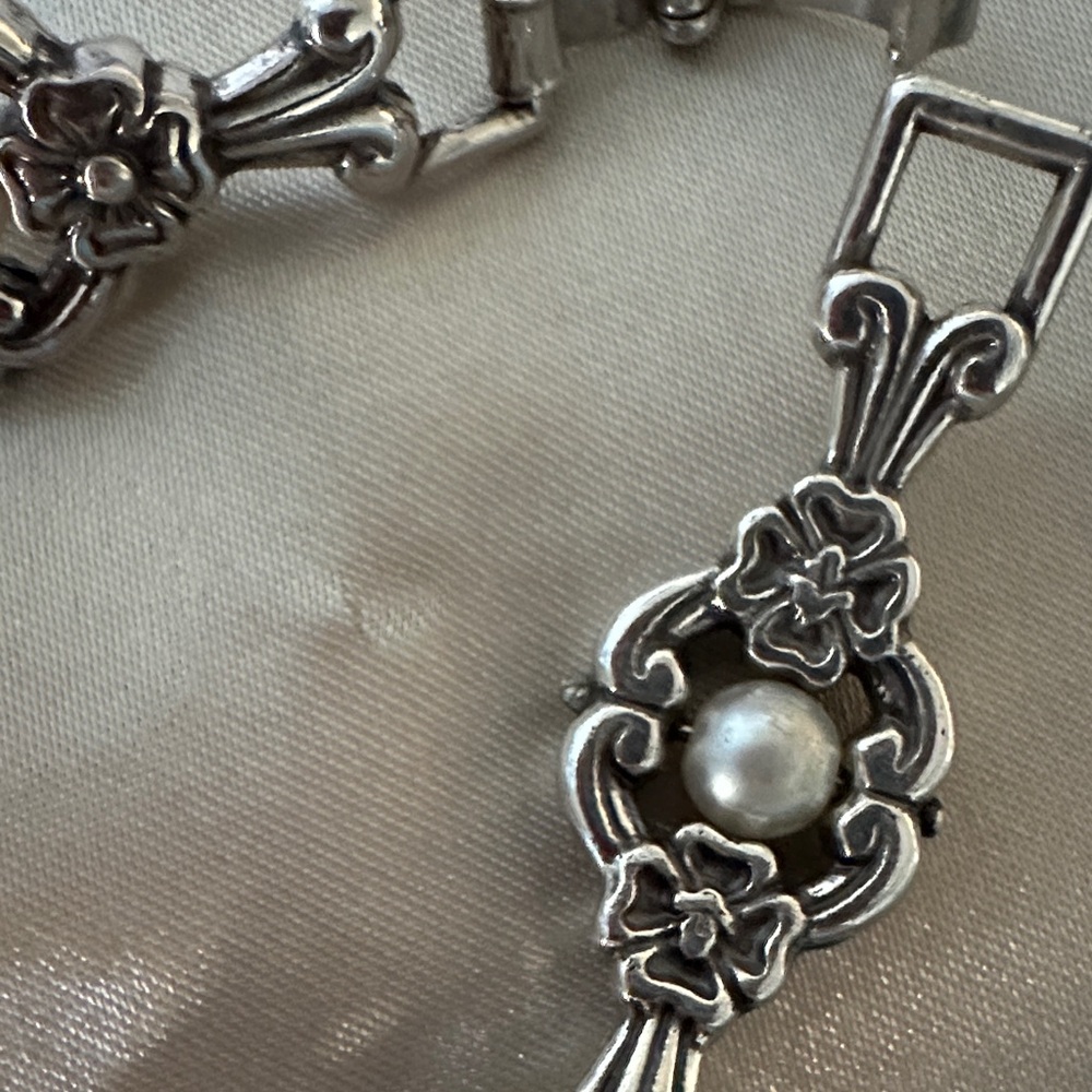 Brighton Silver and Pearl Bracelet
